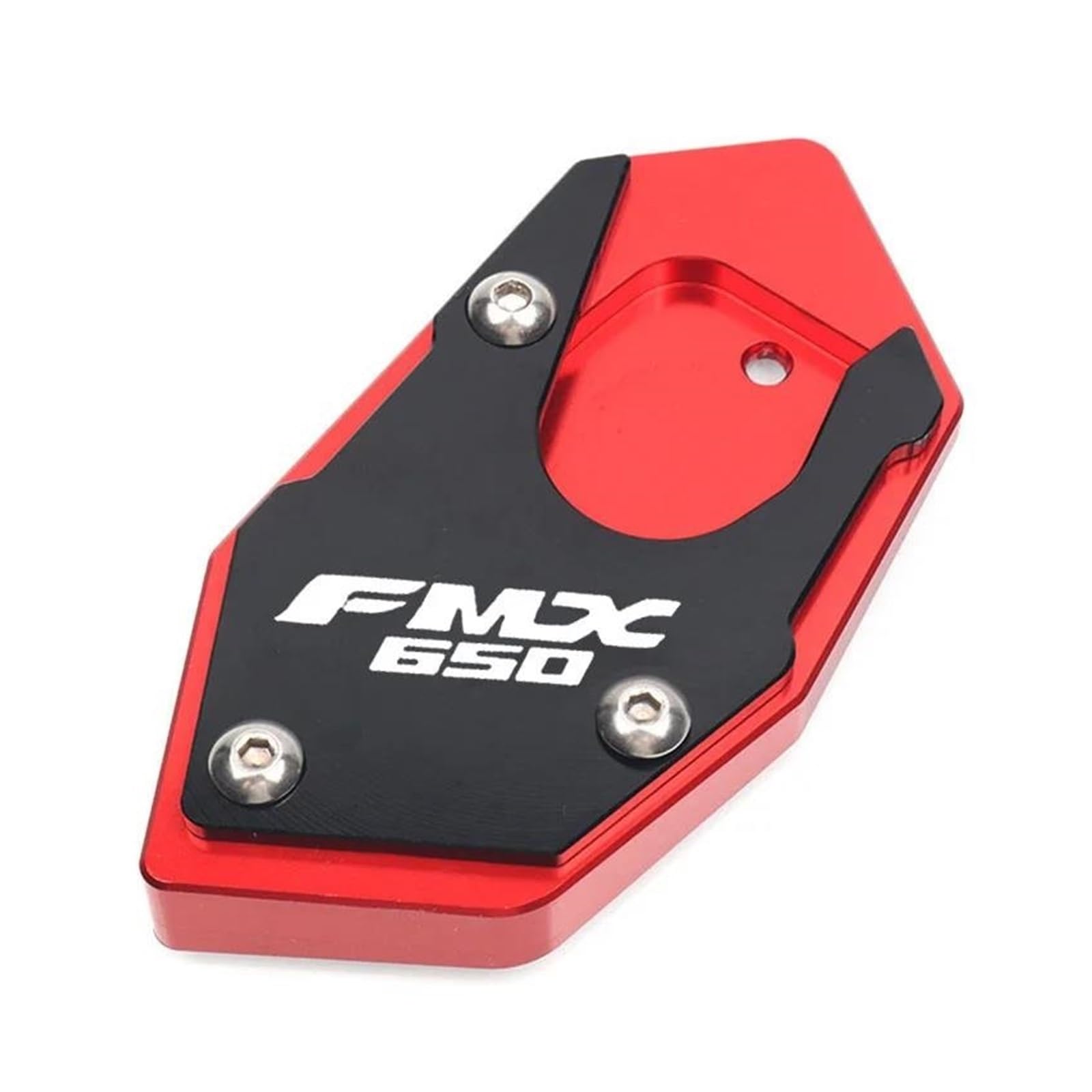 mojieou Für XLV 600 650 700 TRANSALP Dominator NX650 FMX650 CNC Fuß Seitenständer Verlängerungspolster Stützplatte Vergrößern(Red FMX) von mojieou