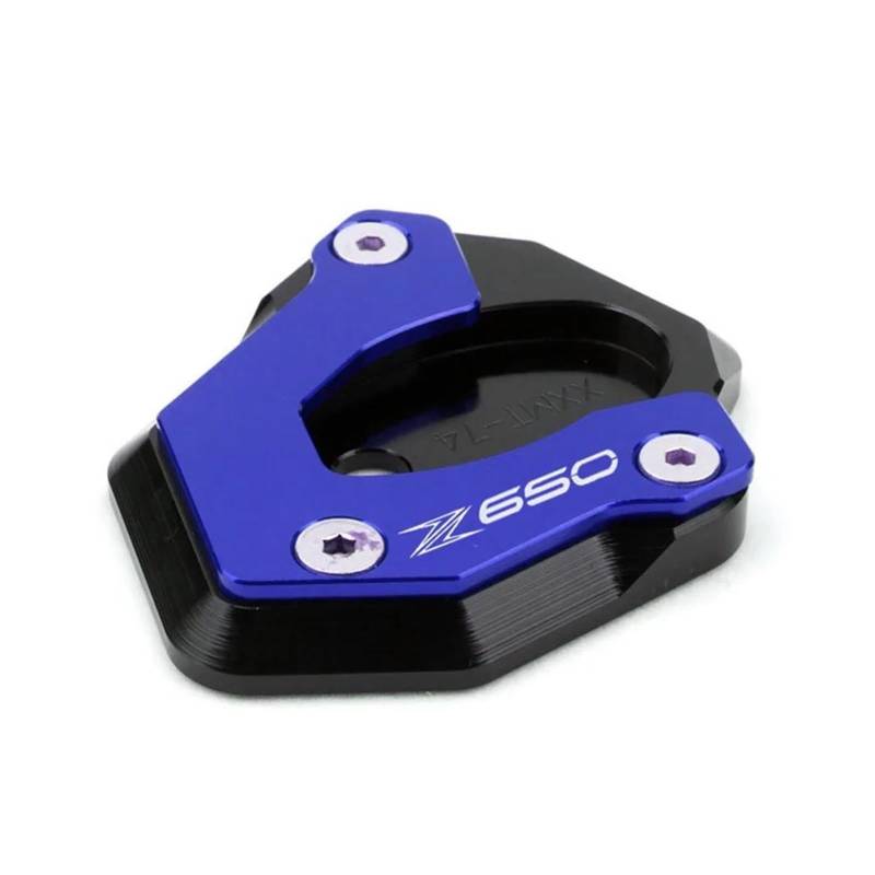 mojieou Für Z650 Z900 Z900RS Z 650 900 2017-2023 Kickstand Fuß Seitenständer Verlängerungspolster Stützplatte(Blue a) von mojieou