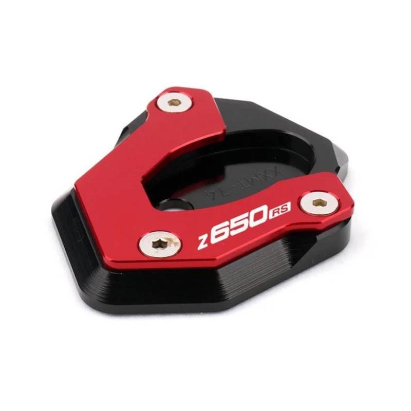 mojieou Für Z650RS Z 650RS Z650 RS 2022-2023 CNC Kickstand Seitenständer Ständerverlängerung Vergrößerungspad(Red) von mojieou