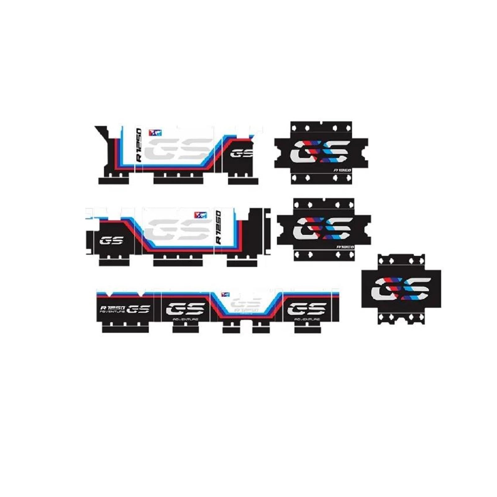 mojieou Neu Verpacken Für BMW Packtaschen 40 GS R1250GS R1200GS ADV Box Aus Aluminiumlegierung, Wasserdicht, Verschleißfest, Reflektierender Aufkleber(Natural 9A) von mojieou