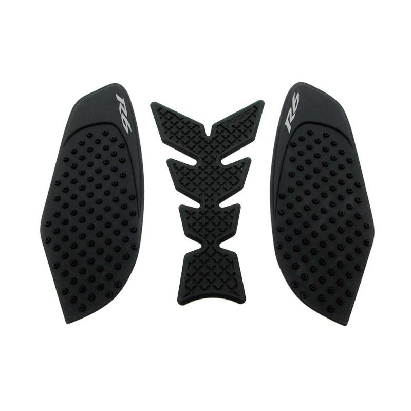 mojieou Neu Verpacken Für Yamaha YZF R6 YZFR6 600 2008-2016 Knie Grip Traktion Anti Slip Seite Aufkleber Kraftstoff Tank Pad Abdeckung Abziehbilder(Black 1A) von mojieou