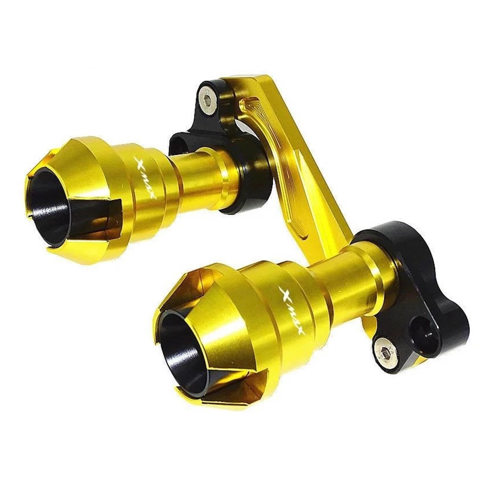 mojieuouo Für XMAX300 Xmax 300 Vorderradgabel Rad Herbst Schalldämpfer Rohr Rahmenschutz Rahmenschieber Anti Crash Protector(Gold) von mojieuouo