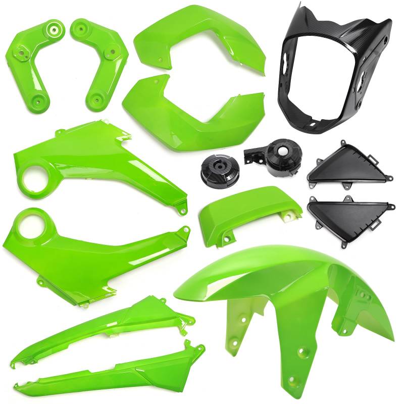 Mokuo Motorradverkleidungsset aus ABS-Material, kompatibel mit Honda Grom MSX 125 SF 2013–2016, Apfelgrün von mokuo