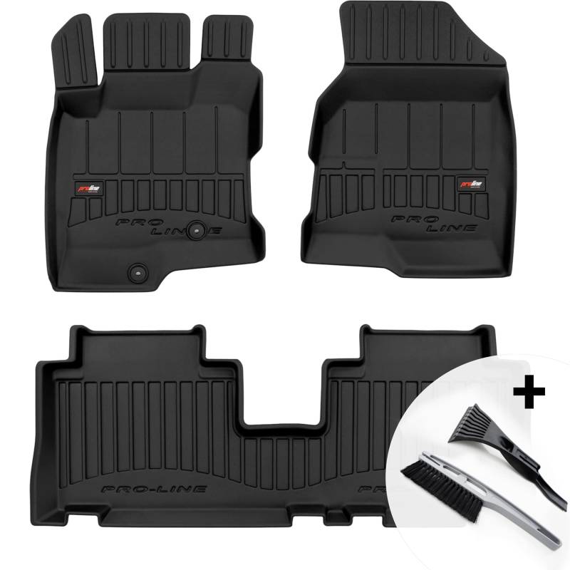 moto-MOLTICO 3D Gummimatten Auto Fußmatten Gummi Automatten 3-teilig Set - passend für Chevrolet Captiva 2006-2018 von moto-MOLTICO