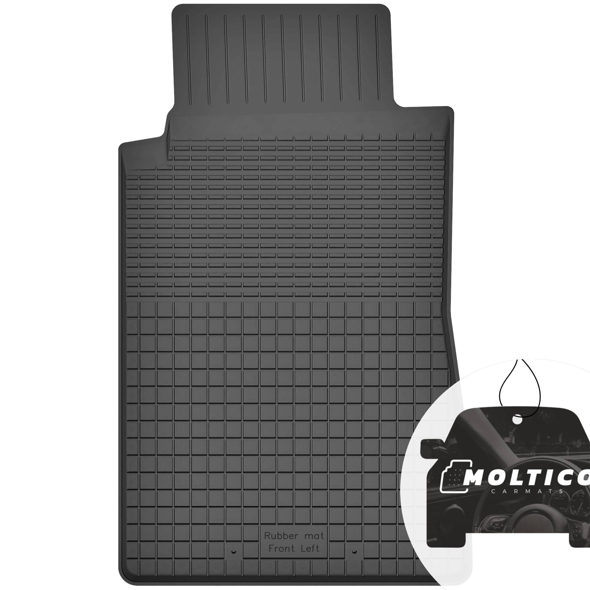 moto-MOLTICO Fahrer Gummimatten Auto, 1-teiliges Set, Allwetter Gummi Fußmatten mit Rand, Antirutsch & Wasserfest Autoteppiche - passend für Mercedes SLK R172 2011-2019 von moto-MOLTICO