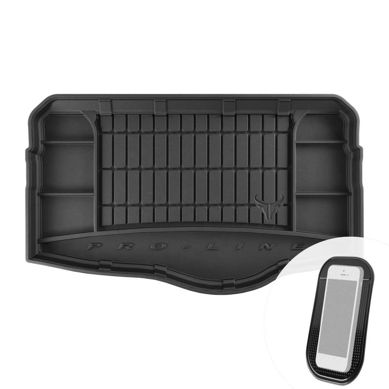 Gummi Kofferraumwanne mit Organizer-Funktion passend für VW T-Cross ab 2019 von moto-MOLTICO