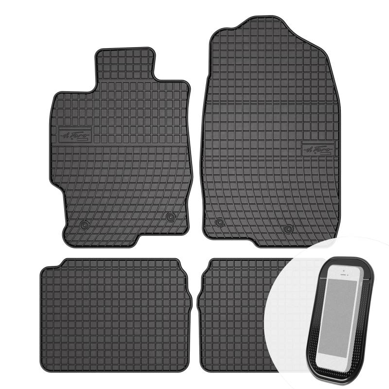 Gummimatten Auto Fußmatten Gummi Automatten Passgenau 4-teilig Set - passend für Mazda 6 II 2007-2013 von moto-MOLTICO