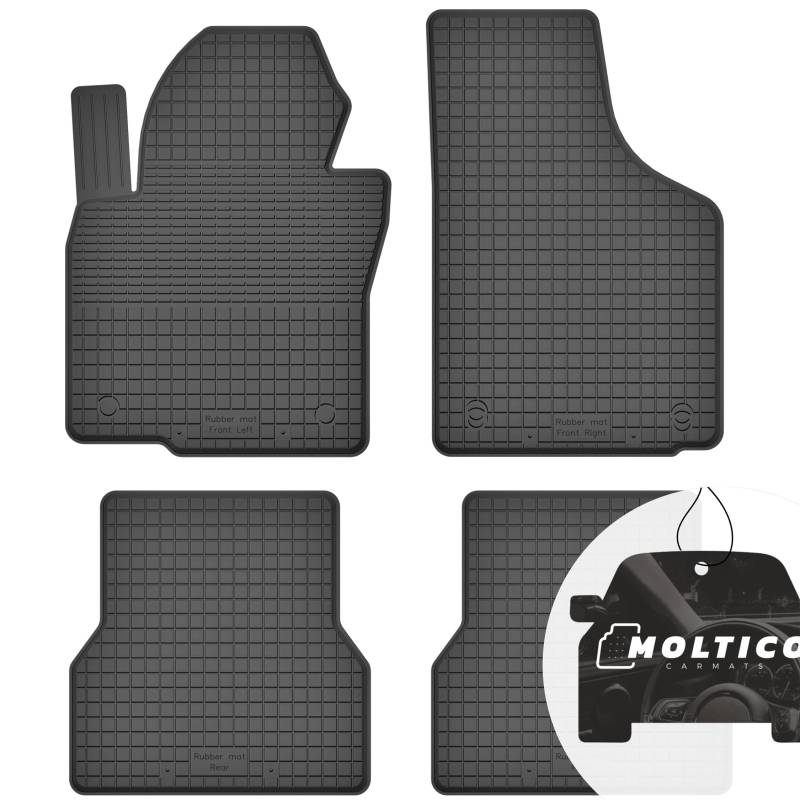 Gummimatten mit Rand Auto Fußmatten Gummi Automatten Passgenau 4-teilig Set - passend für Audi A3 8P 2003-2012 von moto-MOLTICO