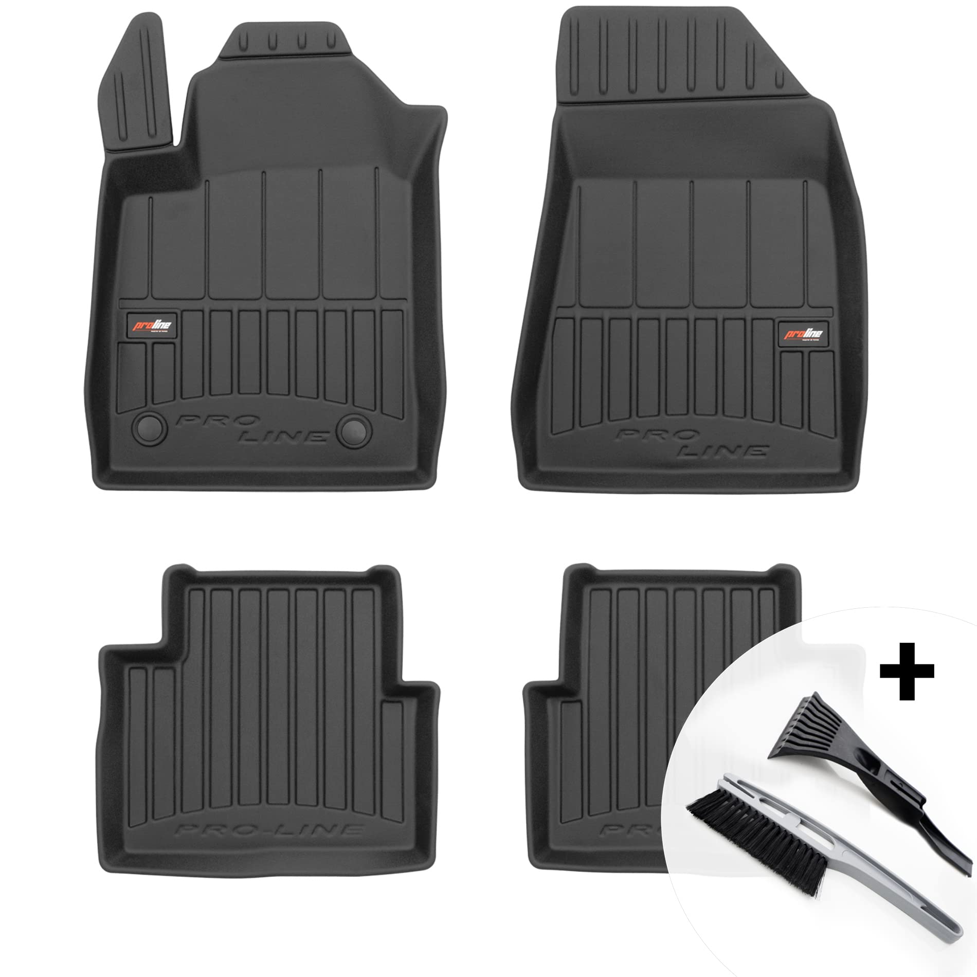 moto-MOLTICO 3D Gummimatten Auto Fußmatten Gummi Automatten 4-teilig Set - passend für Alfa Romeo Giulietta 2010-2020 von moto-MOLTICO