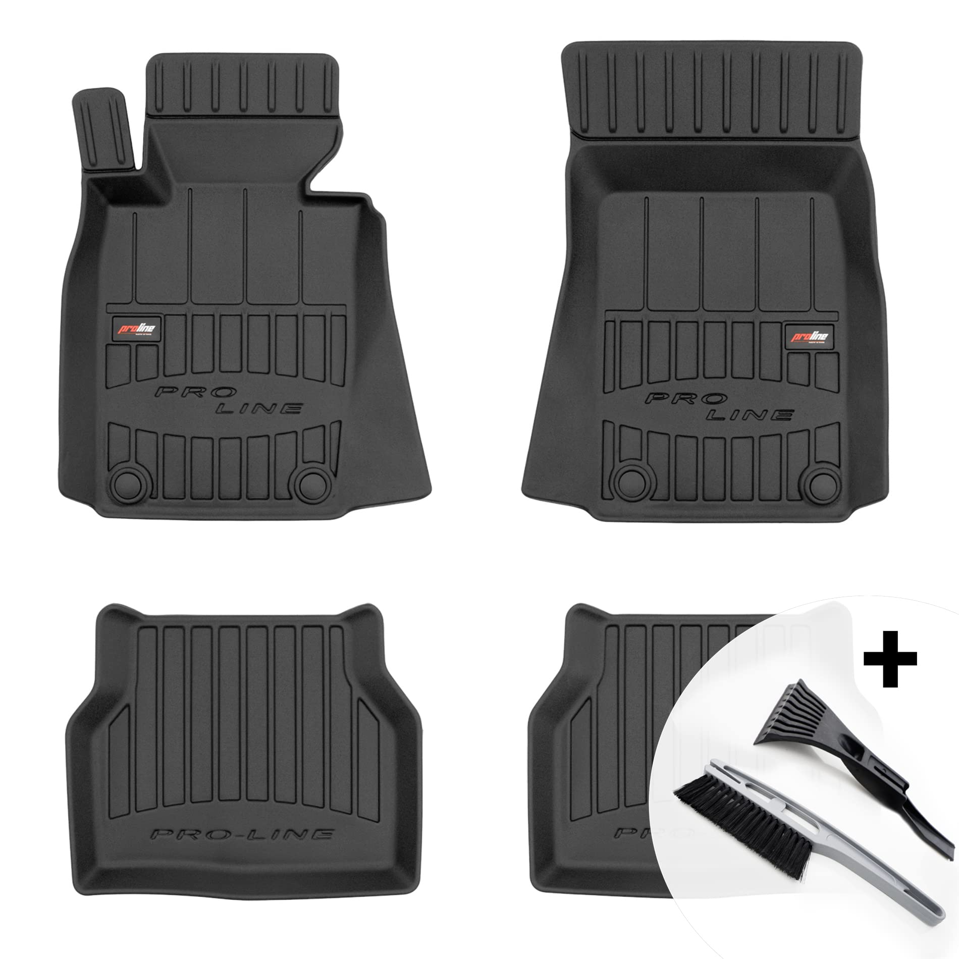 moto-MOLTICO 3D Gummimatten Auto, 4-teiliges Set, Allwetter Gummi Fußmatten, Antirutsch & Wasserfest Autoteppiche - passend für BMW 5er E39 1995-2003 von moto-MOLTICO