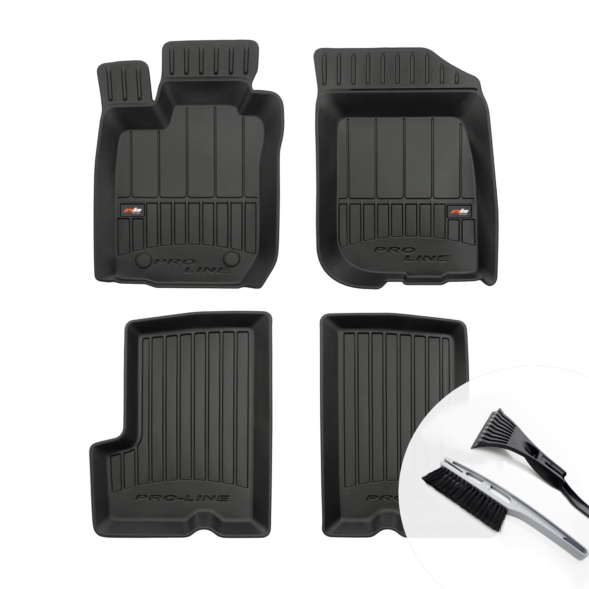 moto-MOLTICO 3D Gummimatten Auto Fußmatten Gummi Automatten 4-teilig Set - passend für Dacia Duster I 2010-2018 von moto-MOLTICO