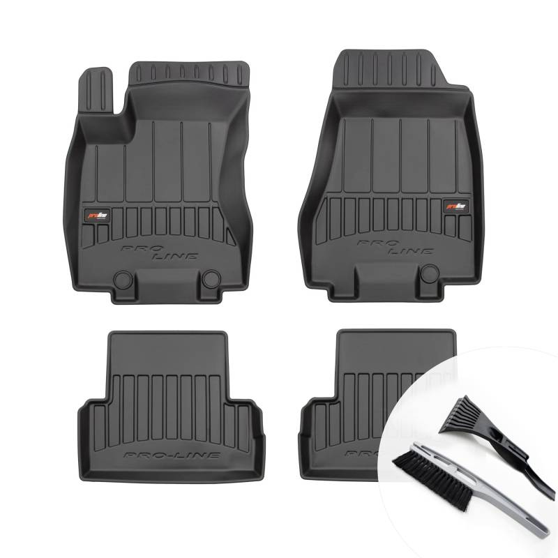 moto-MOLTICO 3D Gummimatten Auto, 4-teiliges Set, Allwetter Gummi Fußmatten, Antirutsch & Wasserfest Autoteppiche - passend für Nissan X-Trail II T31 2008-2013 von moto-MOLTICO