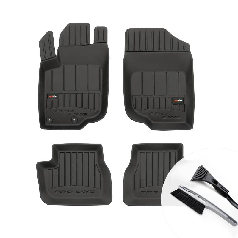 moto-MOLTICO 3D Gummimatten Auto Fußmatten Gummi Automatten 4-teilig Set - passend für Peugeot 207 2006-2012 von moto-MOLTICO