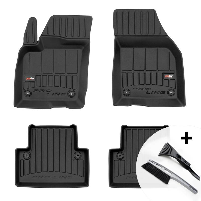 moto-MOLTICO 3D Gummimatten Auto Fußmatten Gummi Automatten 4-teilig Set - passend für Volvo V50 2004-2012 von moto-MOLTICO