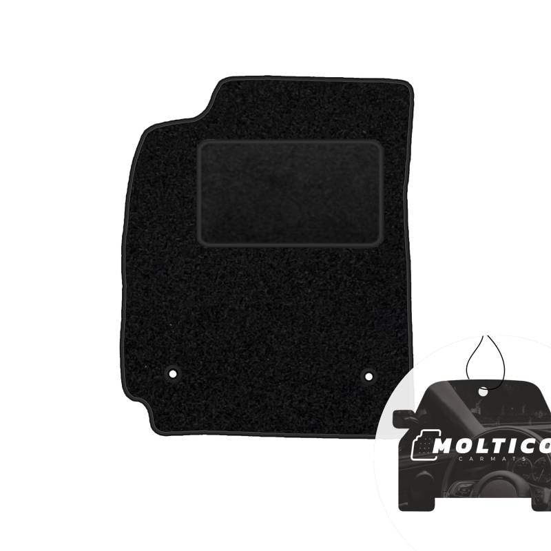 moto-MOLTICO Fahrer Fußmatte Auto Velours Fahrerseite Autoteppiche Schwarz Fahrermatte 1-teilig passend für Audi A4 B5 1995-2001 von moto-MOLTICO