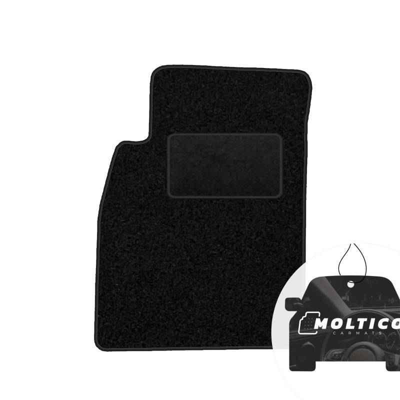 moto-MOLTICO Fahrer Fußmatte Auto Velours Fahrerseite Autoteppiche Schwarz Fahrermatte 1-teilig passend für Chevrolet Cruze 2009-2016 von moto-MOLTICO