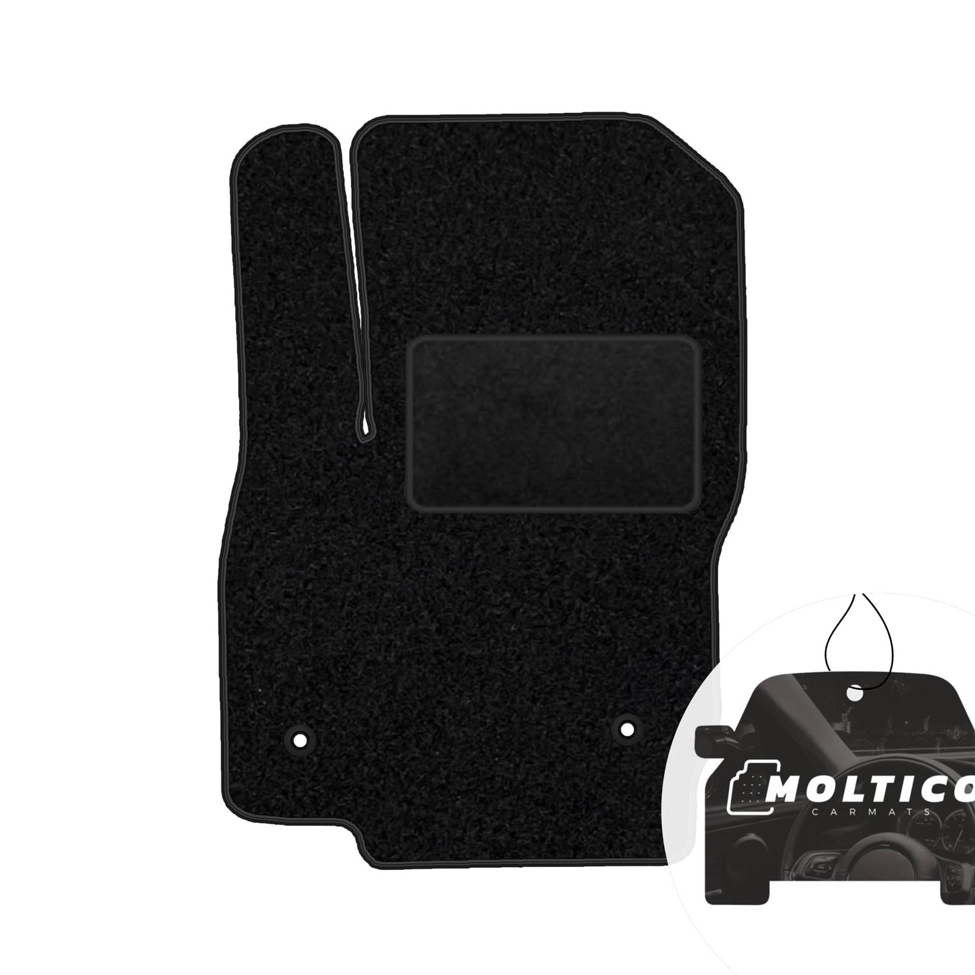 moto-MOLTICO Fahrer Fußmatte Auto Velours Fahrerseite Autoteppiche Schwarz Fahrermatte 1-teilig passend für Ford B-Max 2012-2017 von moto-MOLTICO