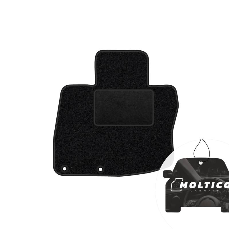 moto-MOLTICO Fahrer Fußmatte Auto Velours Fahrerseite Autoteppiche Schwarz Fahrermatte 1-teilig passend für Honda Civic VIII 2006-2011 von moto-MOLTICO