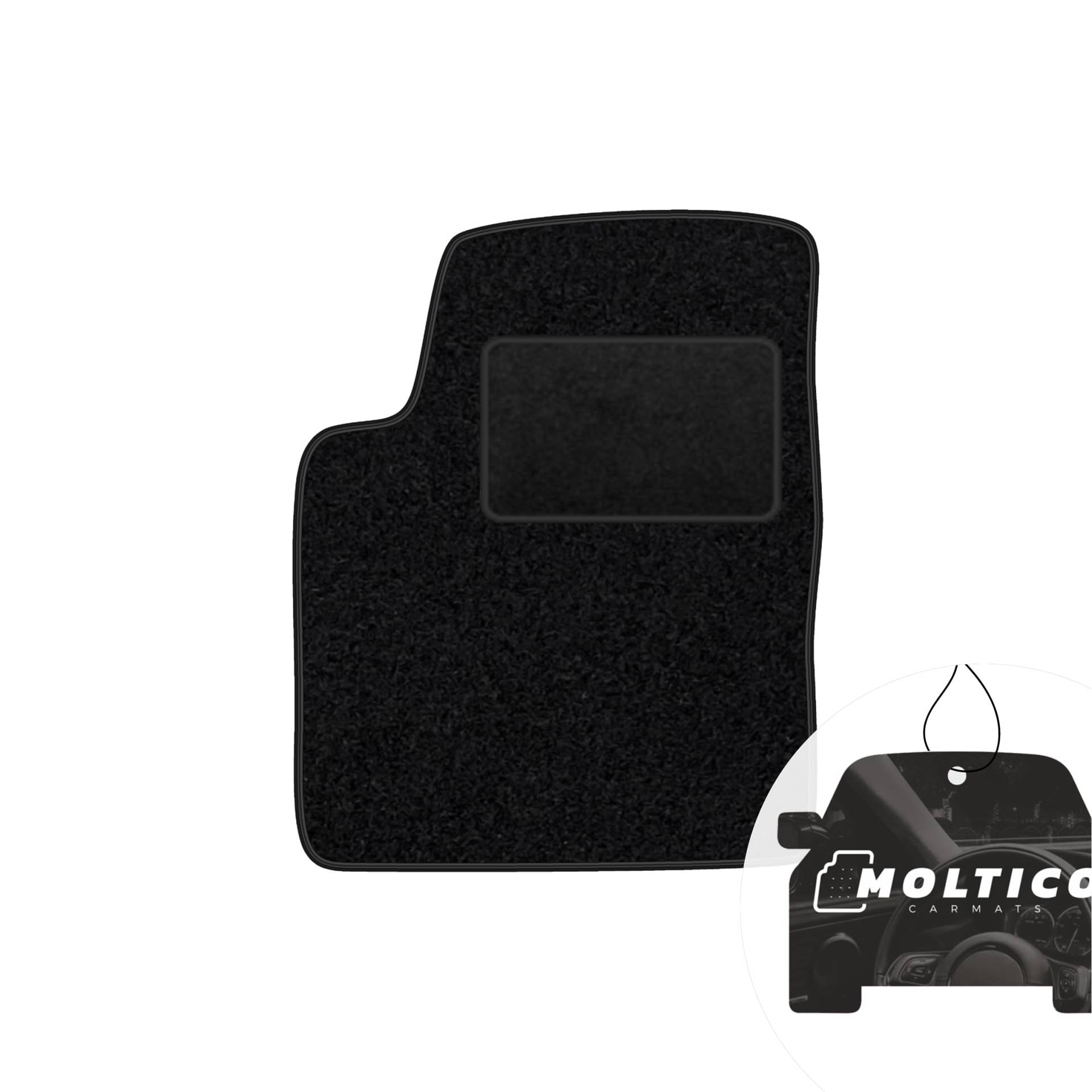 moto-MOLTICO Fahrer Fußmatte Auto Velours Fahrerseite Autoteppiche Schwarz Fahrermatte 1-teilig passend für Hyundai i10 I 2008-2013 von moto-MOLTICO