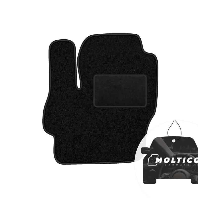 moto-MOLTICO Fahrer Fußmatte Auto Velours Fahrerseite Autoteppiche Schwarz Fahrermatte 1-teilig passend für Mazda 3 I 2003-2009 von moto-MOLTICO