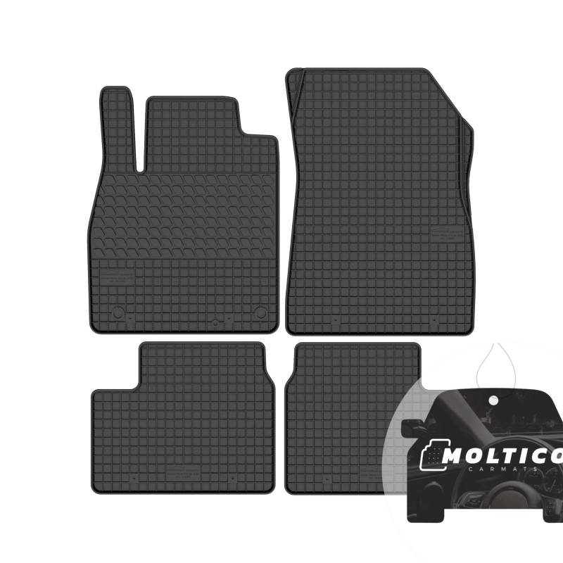 moto-MOLTICO Gummimatten Auto, 4-teiliges Set, Allwetter Gummi Fußmatten, Antirutsch & Wasserfest Autoteppiche - passend für Nissan Micra K13 (2010-2016) von moto-MOLTICO