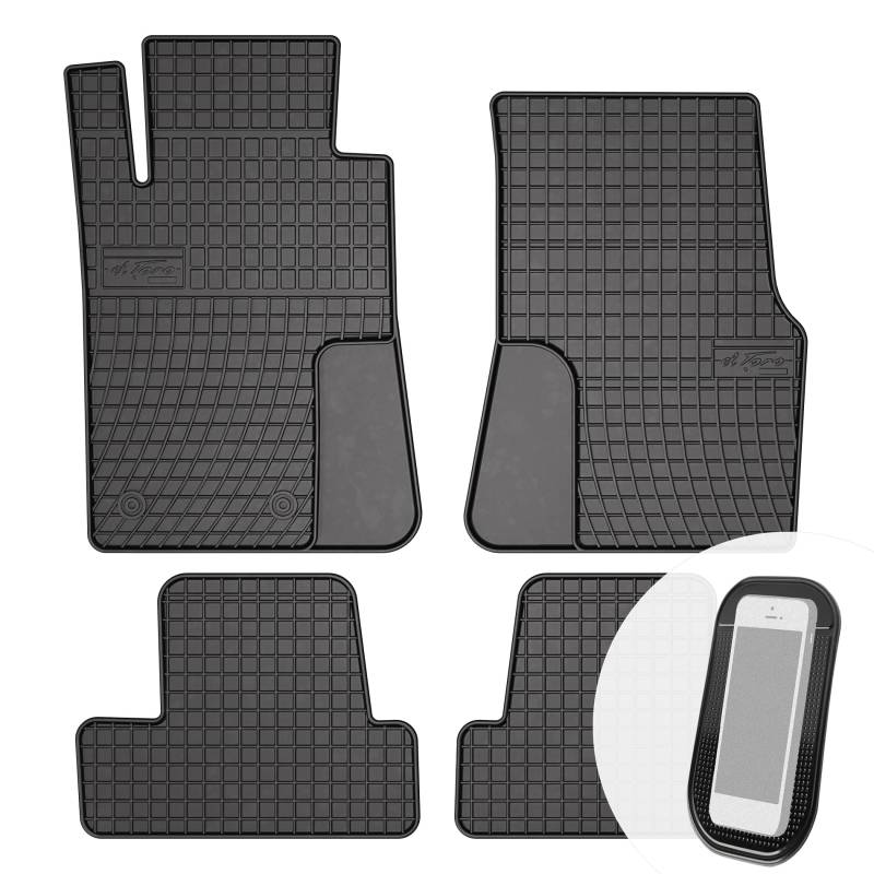 moto-MOLTICO Gummimatten Auto, 4-teiliges Set, Allwetter Gummi Fußmatten, Antirutsch & Wasserfest Autoteppiche - passend für Ford Mustang 2004-2014 von moto-MOLTICO