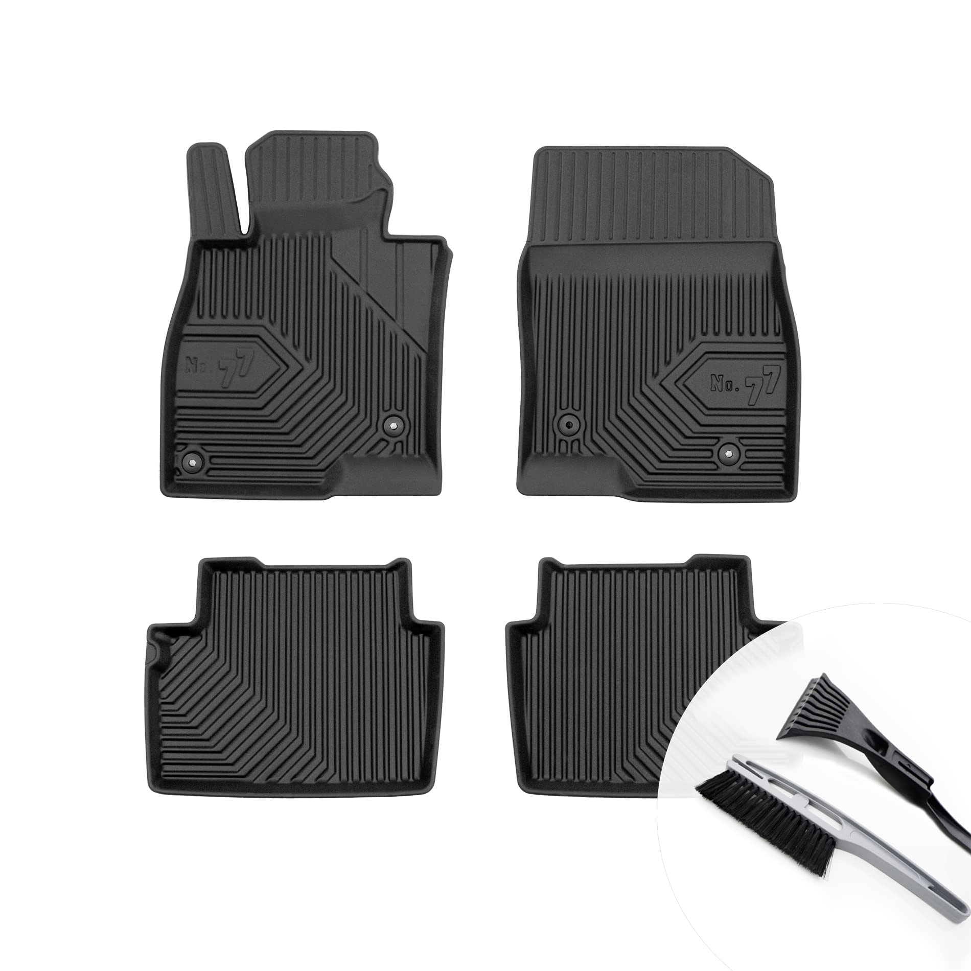 moto-MOLTICO Gummimatten Auto Fußmatten mit Rand Gummi Automatten 4-teilig Set - passend für Mazda 6 III Kombi 2012-2018 von moto-MOLTICO