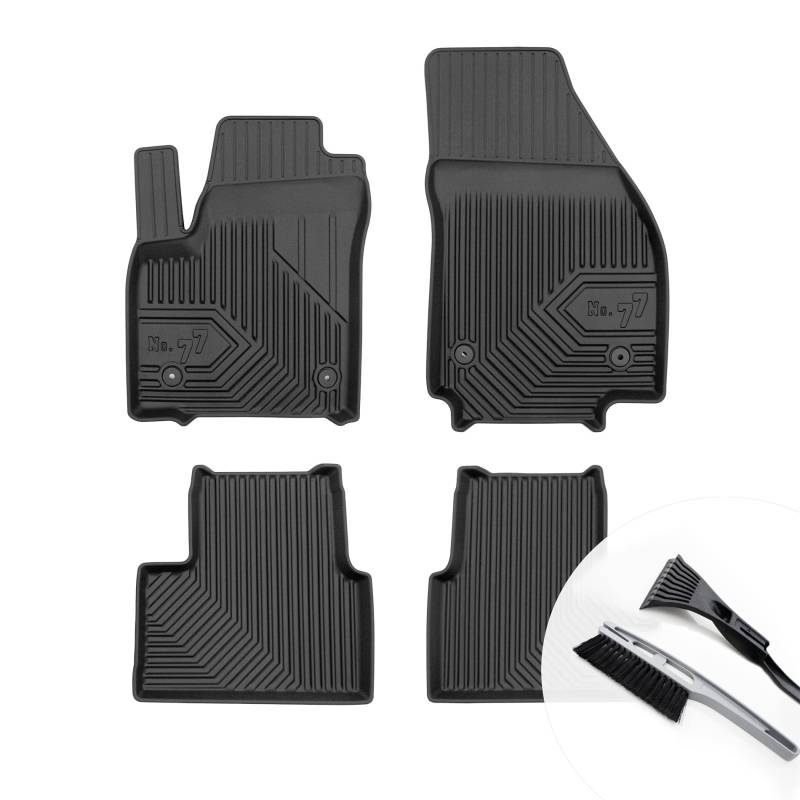 moto-MOLTICO Gummimatten Auto Fußmatten mit Rand Gummi Automatten 4-teilig Set - passend für Opel Meriva B 2010-2017 von moto-MOLTICO