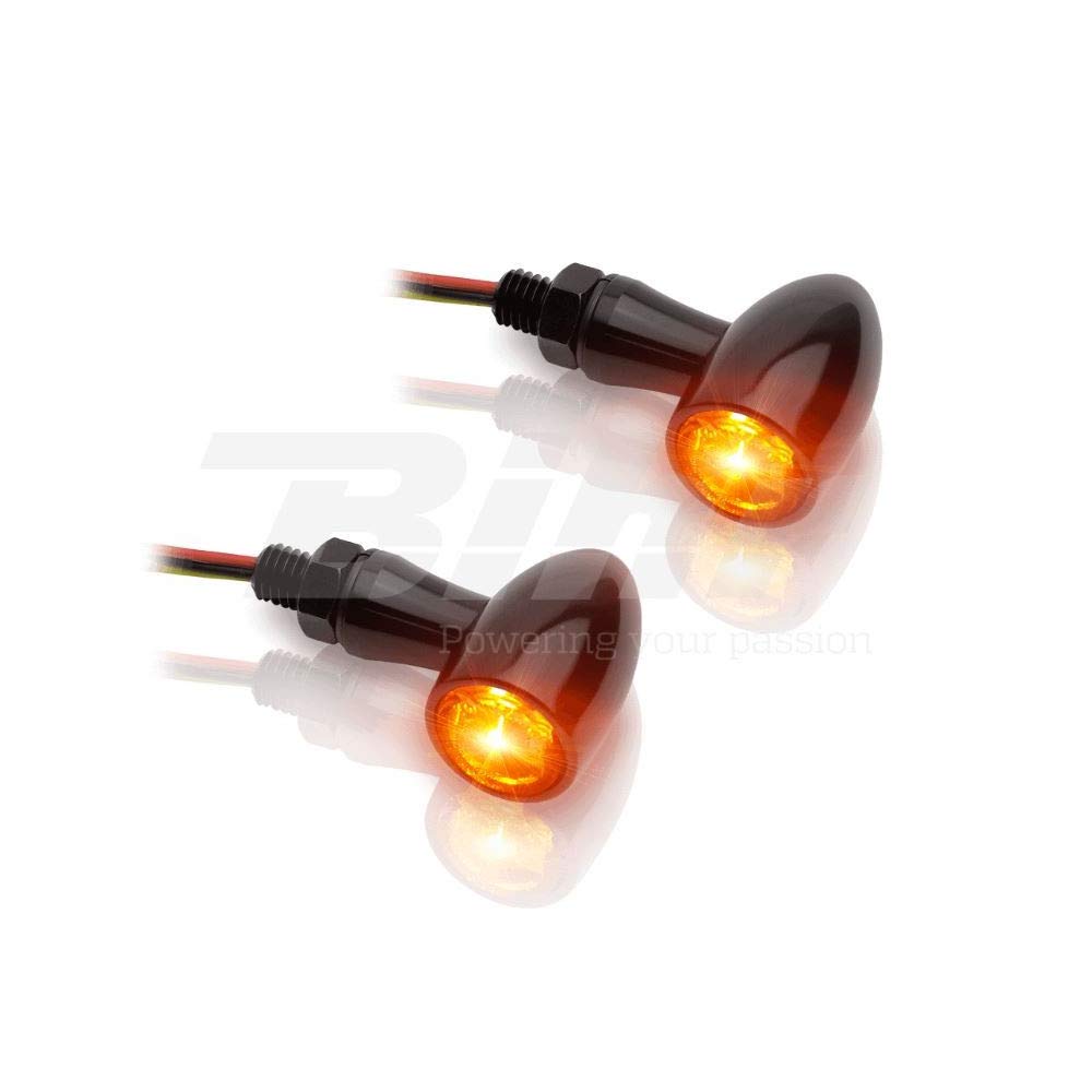 V PARTS LED-Blinker, 12 V, Aluminium, Schwarz von motodak