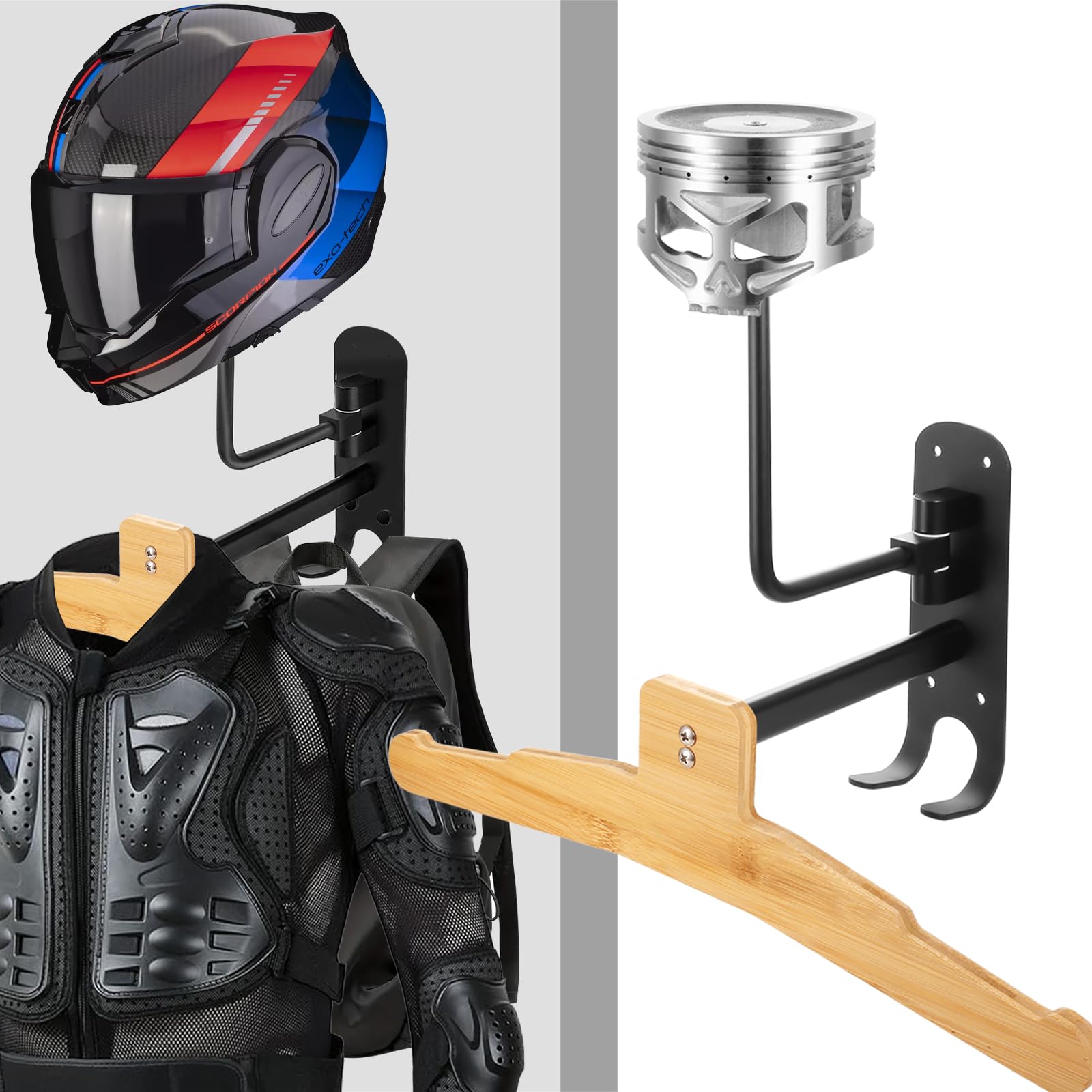 motofans Helm Halterung Wand Skull Helmet Holder Schädel helmhalterung von motofans