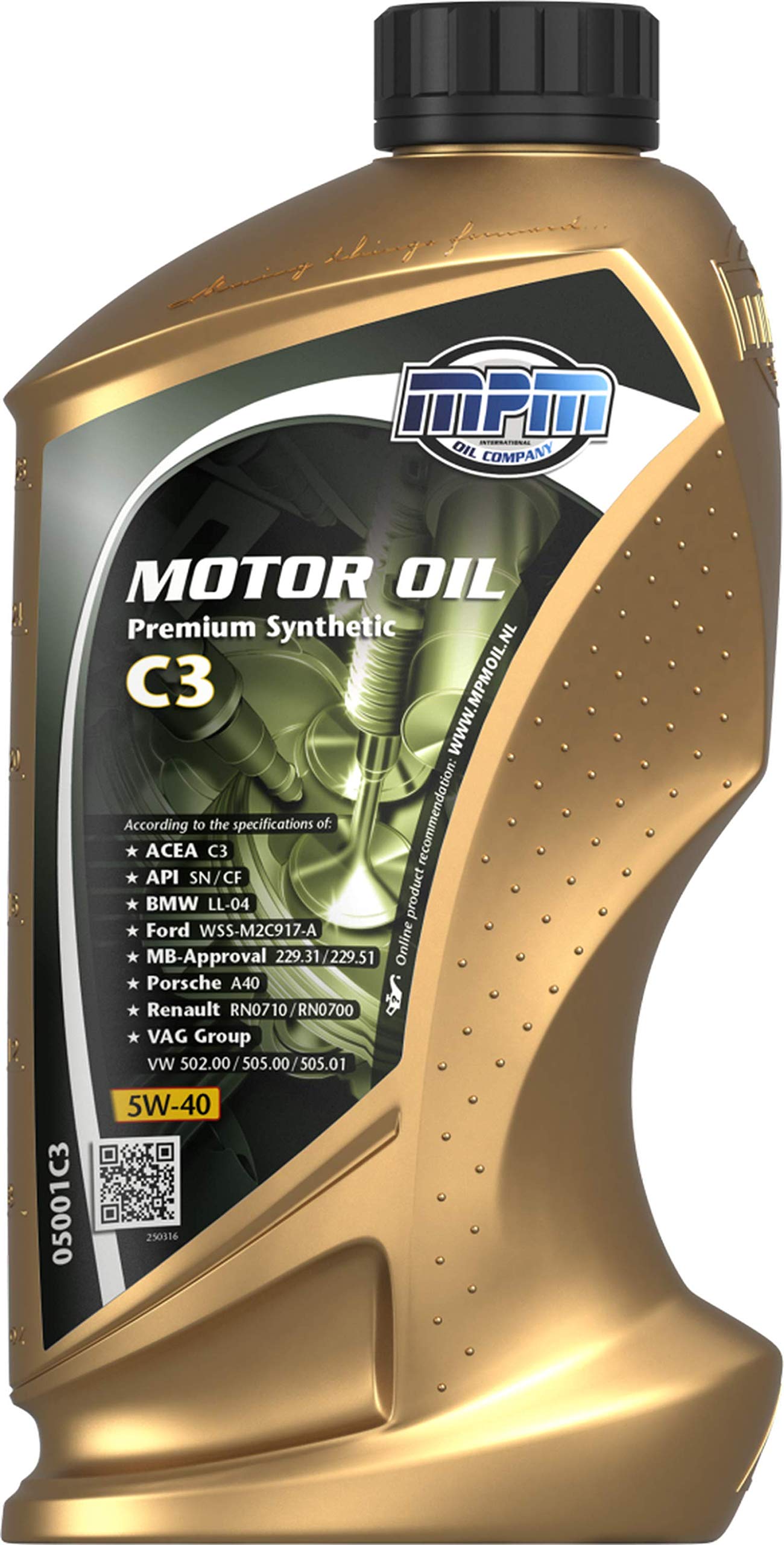 MPM Motoröl 5w40 C3-1 liter € 27,00 von mpm international oil company