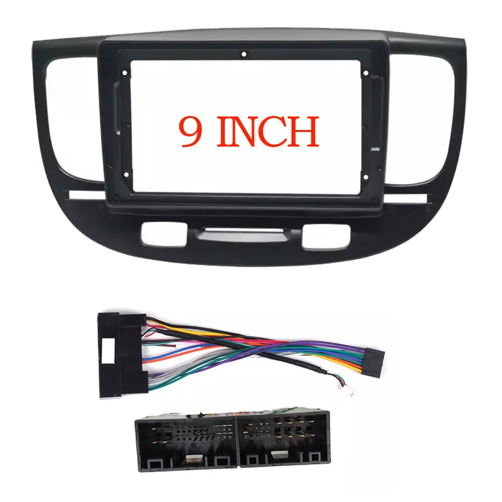 Auto-Audio-Rahmen Android Audio Rahmen Mit Kabel/Fit for Kia RIO 2 2005 2006 2007 2008-2011 Auto Auto ABS Radio Dashboard GPS Stereo Panel Rahmen,Autoradio Radioblende Doppel(Frame-A-cord) von mraznlbm