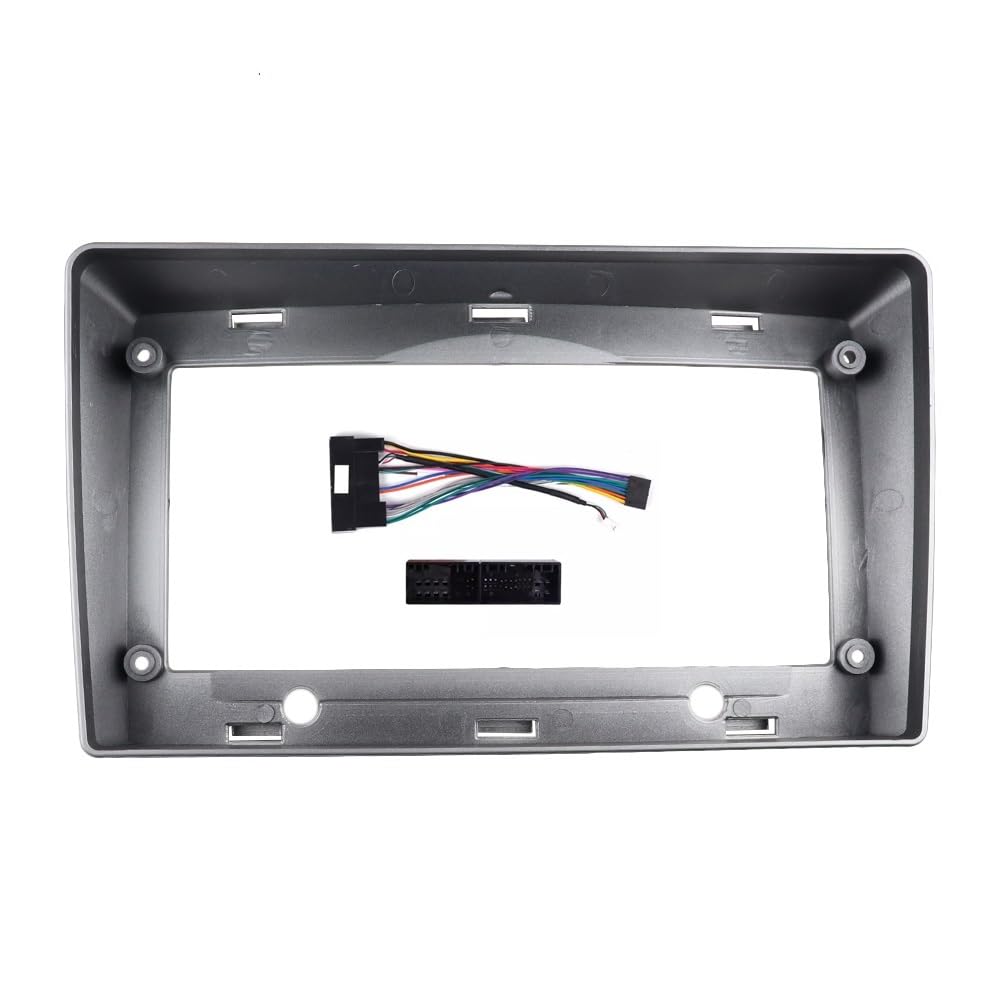 Auto-Audio-Rahmen Auto 9 Zoll Audio-Frontplatte Facia-Rahmen/Passend for Hyundai H1/Starex/i800 2Din Big Screen Radio Stereo-Panel Dash Mount Frame Kit,Autoradio Radioblende Doppel(Frame an cord) von mraznlbm