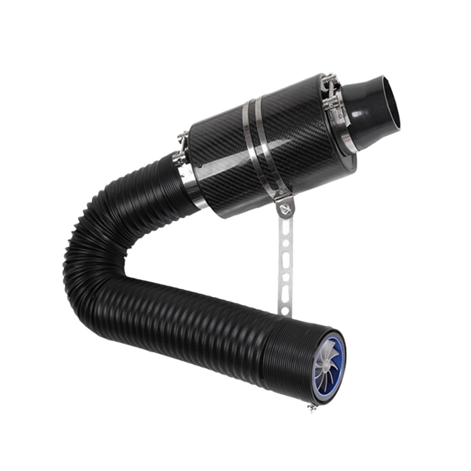 Luftfilter-Ansaugschlauch 3-Zoll-Luftfilter Airbox Sport Luftfilter Cold Air Intake Induction Schlauchrohr Universal Set mit Lüfter/Fit for alle Autos Ansaugschlauch Luftfilter für von mraznlbm