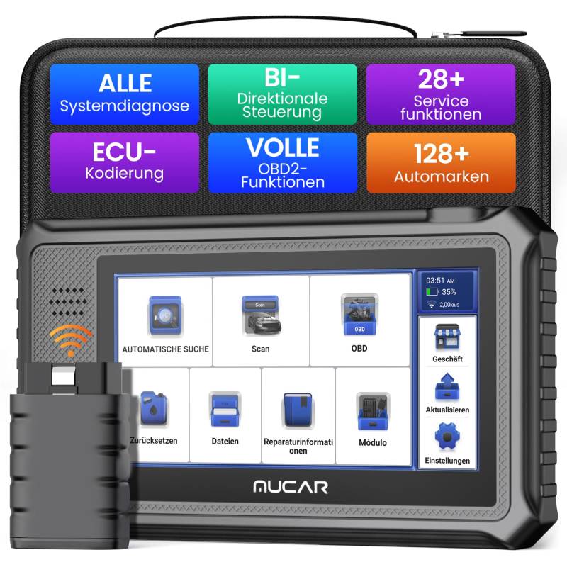 OBD2 Diagnosegerät, MUCAR VO6 Diagnosegerät Auto Mit Alle Systemdiagnosen + 28 Servicefunktionen, Kfz Auslesegerät Für AutoVIN Kostenloses Aktualisierung von mucar