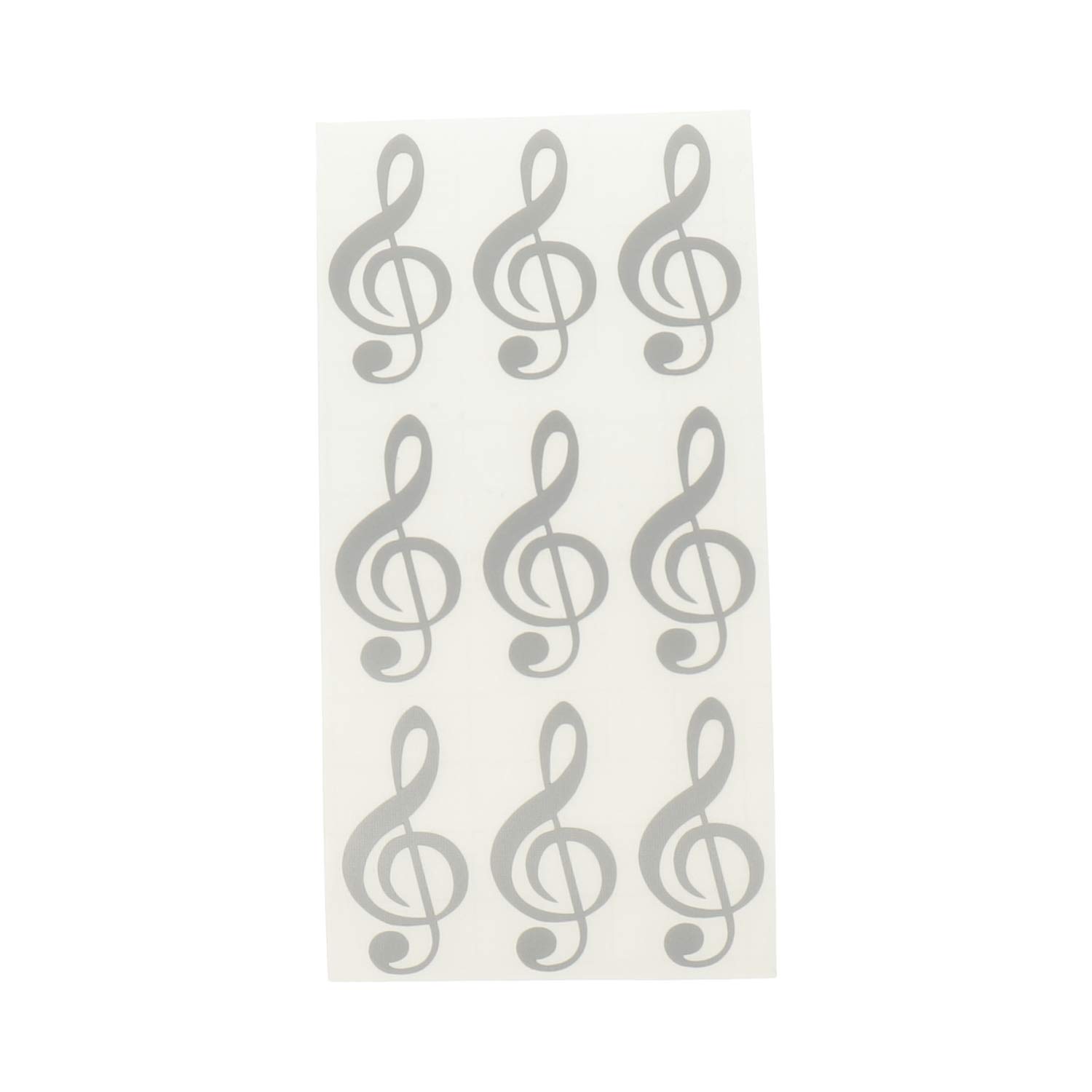 mugesh Aufkleber Violinschlüssel/Notenschlüssel wetterfest 4cm - Schönes Geschenk für Musiker (Silber) von mugesh