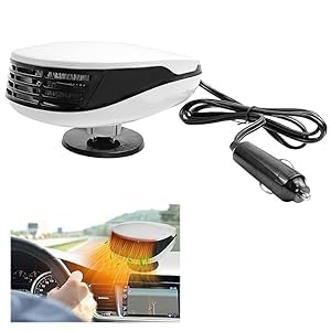 munloo Autoheizung Auto Heizlüfter 12v Tragbare Auto Heizung Zigarettenanzünder Heizlüfter Anti-Beschlag, Heizung für Auto, Car Heater von munloo