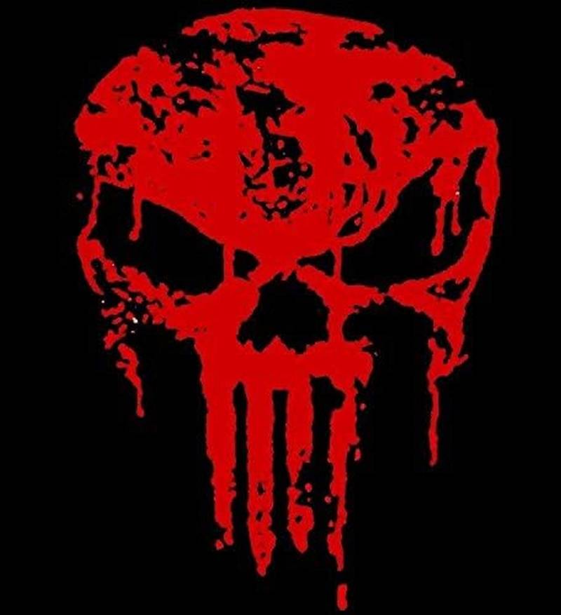 myrockshirt Punisher Blut zerstört 20 cm Aufkleber für Auto,Scheibe, Lack,Wand,Wandtattoo aus Hochleistungsfolie für alle glatten Flächen Autoaufkleber Tuning Decal Sticker von myrockshirt