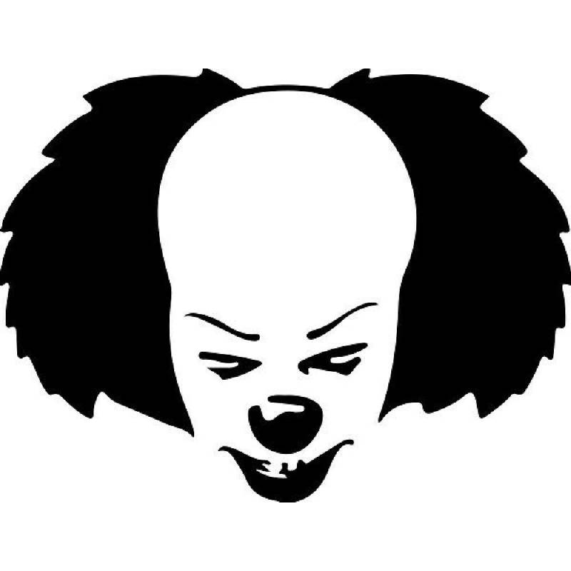 myrockshirt Clown ES IT Pennywise ca 15cm Aufkleber Sticker Autoaufkleber Profi-Qualität Sticker UV-fest von myrockshirt