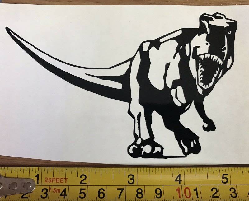 myrockshirt Dino Dinosaurier T-Rex Aufkleber Sticker Autoaufkleber Wandtattoo von myrockshirt