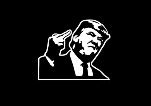 myrockshirt Donald Trump Mittelfinger 15 cm Aufkleber Autoaufkleber Sticker Wandtattoo von myrockshirt