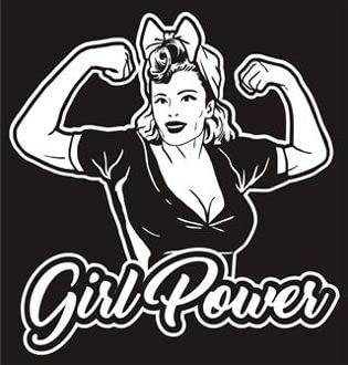 myrockshirt Girl Power Frauenpower 20 cm Aufkleber Sticker FREIE Farbwahl Autoaufkleber von myrockshirt