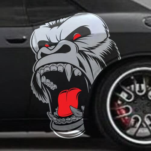 myrockshirt Gorilla Gorilla Kopf 70 x 60 cm Aufkleber Autoaufkleber Sticker Wandtattoo von myrockshirt