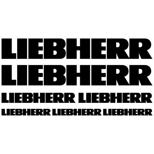 myrockshirt LIEBHERR XL Aufkleber Sticker Bagger Excavator 7 Stücke ca.30cm Aufkleber Autoaufkleber Sticker Decal ohne Hintergrund UV&Waschanlagenfest von myrockshirt