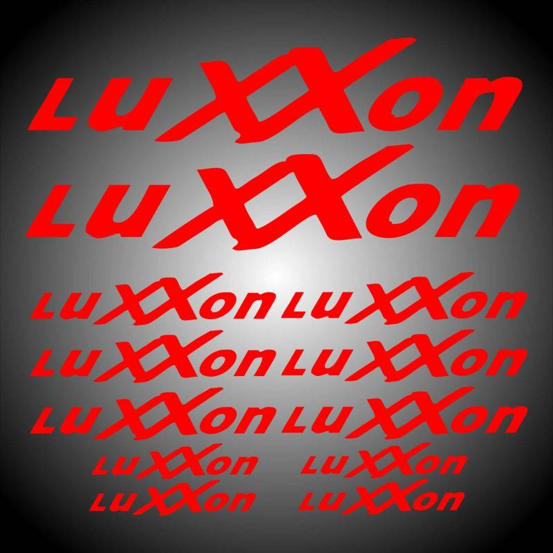 myrockshirt Luxxon Sponsorset ca. 30cm Aufkleber für Motorrad Bike Roller Mofa Sticker Decal Tuningaufkleber von myrockshirt