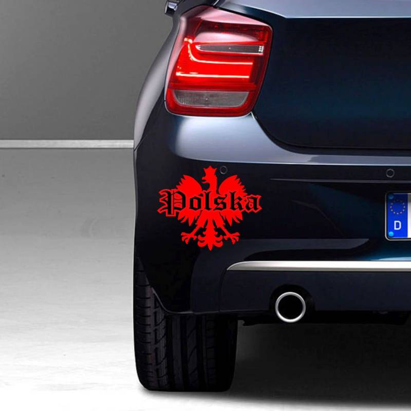 myrockshirt Polska Polen polnischer Adler XS 15 x 15 cm polnisch Pride Aufkleber Sticker Autoaufkleber von myrockshirt