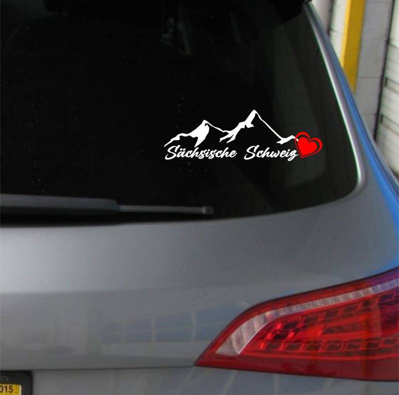 myrockshirt SÄCHSISCHE Schweiz Gebirge Deutschland Berg Aufkleber 20x10cm Berge Sticker Auto Gebirge Österreich Autoaufkleber Urlaub von myrockshirt