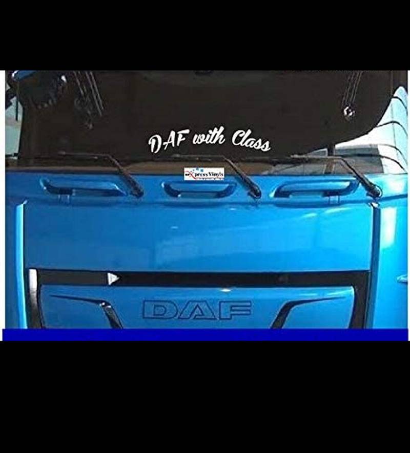 myrockshirt Schriftzug DAFAufkleber with Class LKW Truck Windshield Windschutzscheibe Aufkleber,Sticker,Decal,Autoaufkleber,UV&Waschanlagenfest,Profi-Qualität von myrockshirt