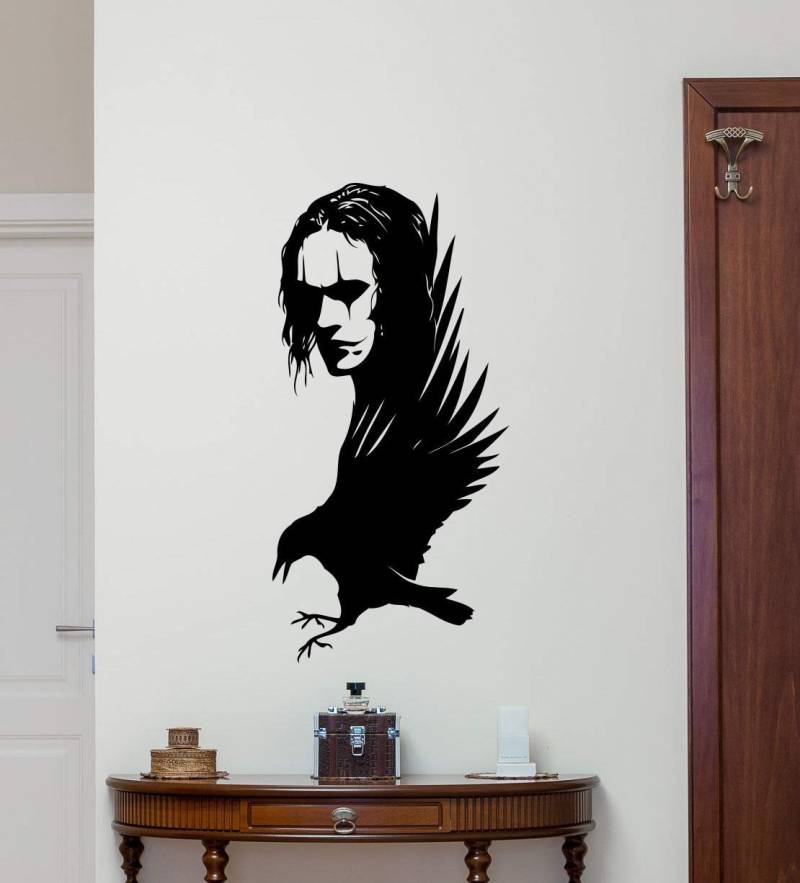 myrockshirt The Crow Wandtattoo Decal Brandon Lee Movie Vinyl Aufkleber Poster Home Dekor Kunst Wandtattoo,Frei Farbwahl, Autoaufkleber,Lack,Scheibe, UV&Waschanlagenfest, Profi-Qualität von myrockshirt