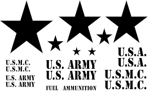 myrockshirt US Army Set USMC 60 x 30 cm Aufkleber Sticker Autoaufkleber von myrockshirt